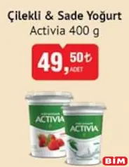 ACTİVİA ÇİLEKLİ & SADE YOĞURT 400 G